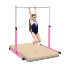 Gymnastics Bar for Kids Ages 3-15, 3' to 5' Adjustable Height, Gymnastic Kip ...