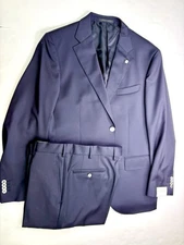 NWT Luigi Bianchi Men’s Navy Suit EU 52S US 42S Msrp $1250
