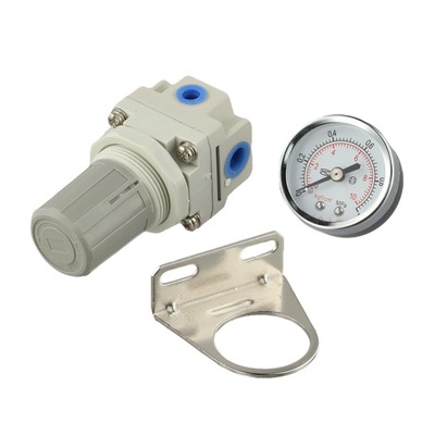 Luftdruckregler mit 1 4 3 8 1 2 NPT Anschluss und Manometer