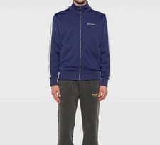 Palm Angels Mens Blue Classic Logo Track Jack...