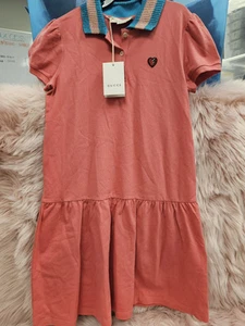 Piquet Gucci enfant fille rose vieux rose coton stretch taille 12 neuf avec étiquette