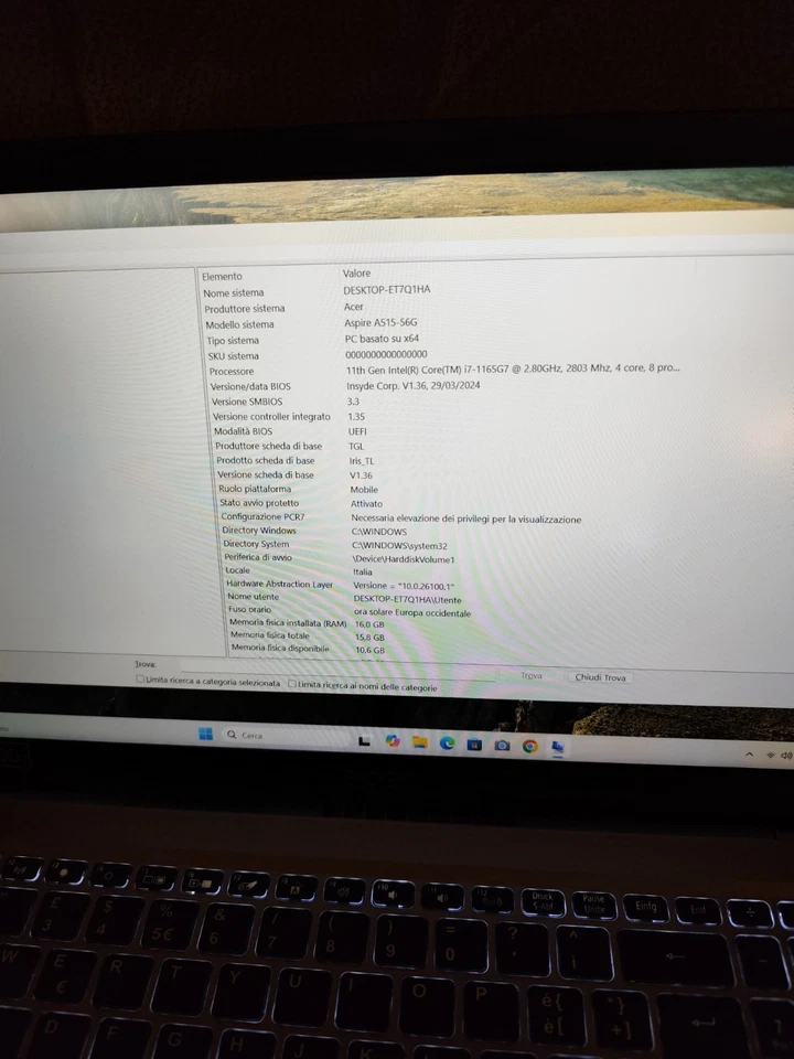 Notebook ACER A-515-56G-761Z,15,6"_i7di11a,SSD1TB-16GB_SkVid2GB_FHD - Immagine 4 di 4