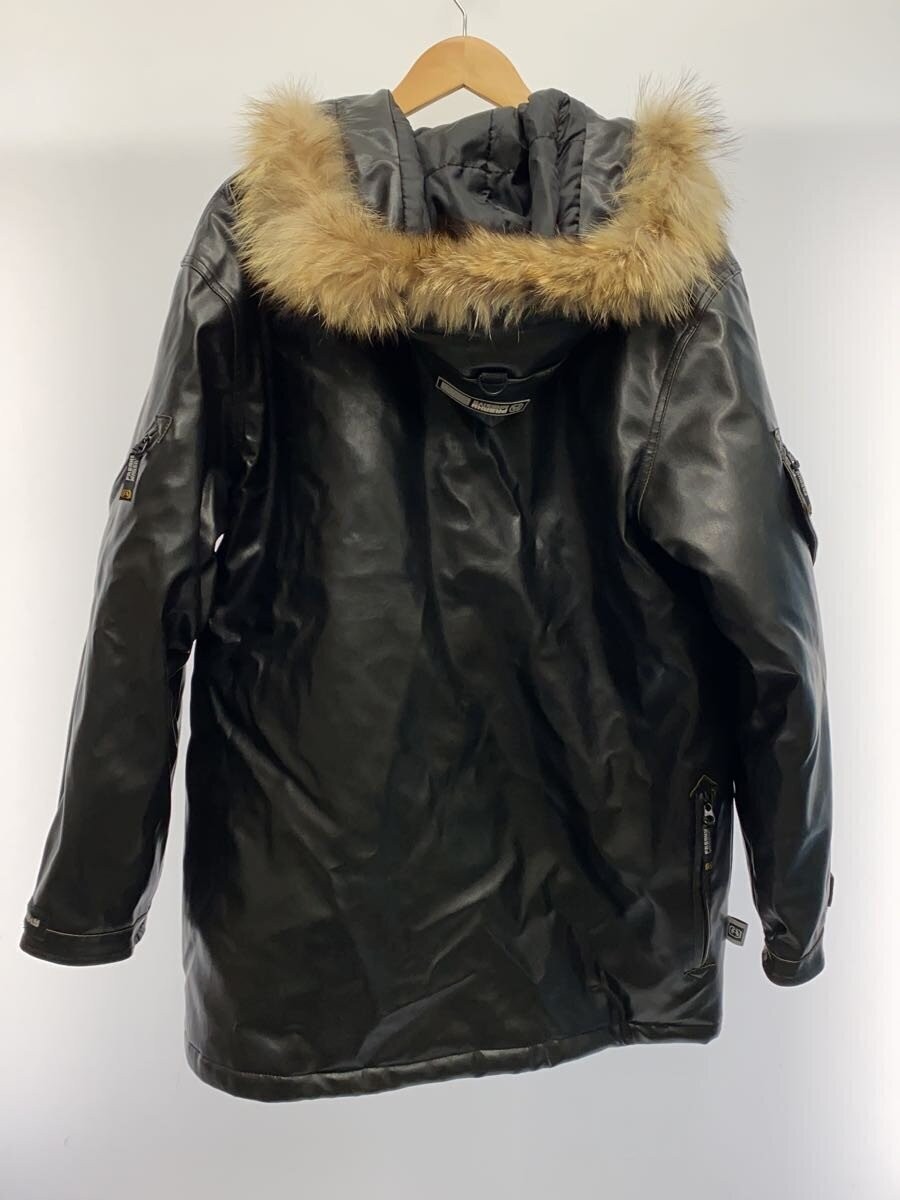 FREAKY MASSIVE Black Polyester Coat M Streetwear … - image 2