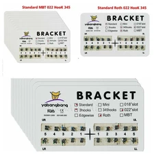 Dental Metal Brackets braces orthodontic bracket Standard MBT/Roth 3/345 hooks