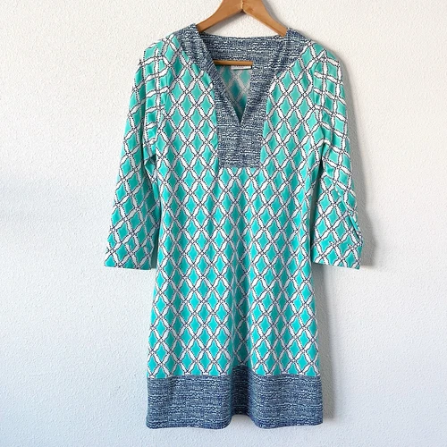 PALM ANGELS Abito tunica Cabana Life manica 3 4 stampato multicolore taglia S