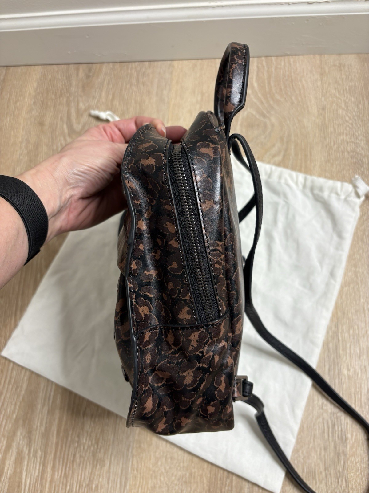 Hammitt Shane Leopard Backpack EUC - image 3