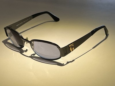 Vintage Gianni Versace Eyeglass Frames Mod S78 Col 89M Metal Oval Made In Italy