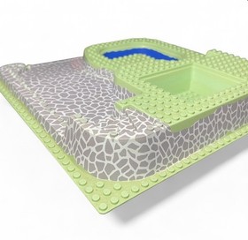 Lego Paradise Raised Baseplate 6416 Pool Pattern 6092px2 Light Green Vintage