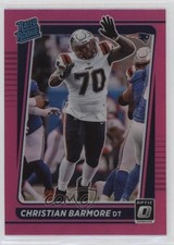 2021 Panini Donruss Optic Rated Rookie Pink Prizm Christian Barmore #268 18vn