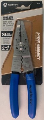 Southwire Long Nose 6-IN-1 Multi Tool Wire Stripper Stainless Steel MPLN