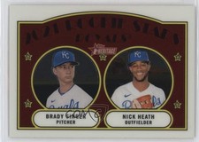2021 Topps Heritage Rookie Stars Chrome /999 Brady Singer Nick Heath #129 15fu