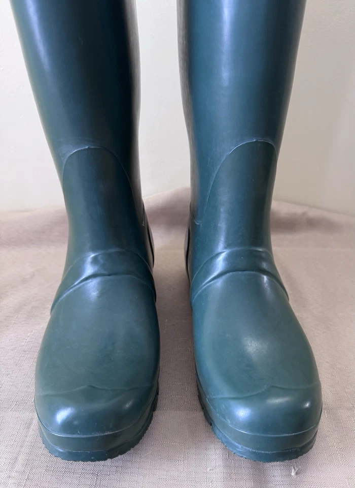 Hunter Original Tall Knee High Green Barn Rain Boot Women 10 Men 9 - Image 4 of 4