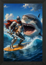 Surf and Proteggi poster arte da parete incorniciato quadro stampa su tela