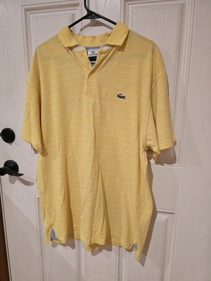 Lacoste Men's Pastel Yellow Cotton Short Sleeve Polo Shirt Size 8 (3XL)