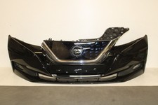NISSAN LEAF FRONT BUMPER BLACK ZE1 620225SH0H GENUINE COMPLETE DAMAGED 2019-2023