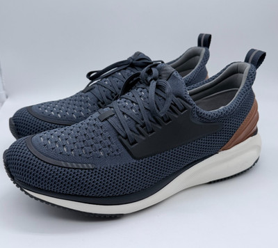 Johnston & Murphy TR1 Sport Men's Size 9 Sneakers Navy WP Knit Full Grain