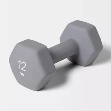 ALL IN MOTION DUMBBELL 12 LB HAND WEIGHT - GRAY - Scratch & Dent