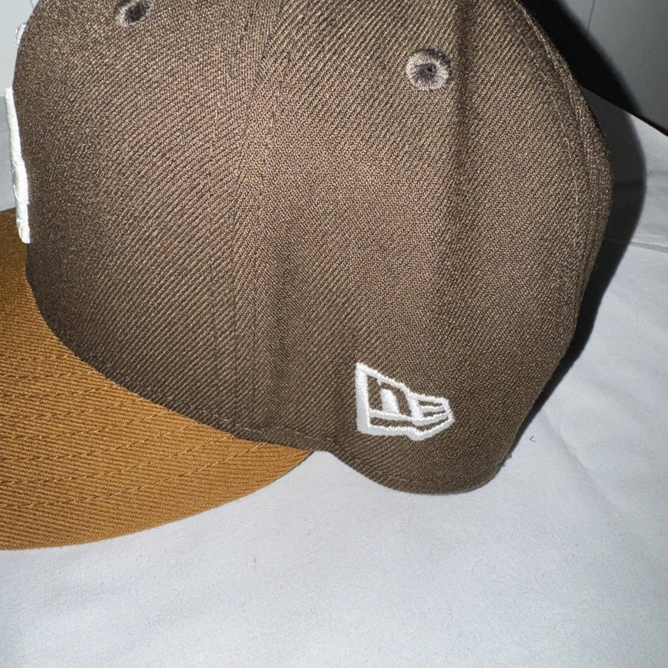 New Era Dodgers 100th Anniversary Side Patch Brown 2-Tone 7 3/8  - Image 4 of 4