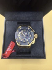 Swiss Legend watch,  Black with gold-tone Arabic numerals