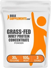 Bulksupplements Grass-Fed Whey Protein Isolate Powder 3.5 Ounce (Pack of 1)