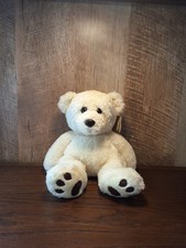 Aurora Plush Soft Cuddly Teddy Bear WOE BEAR Silky Ivory Stuffed Animal NWT