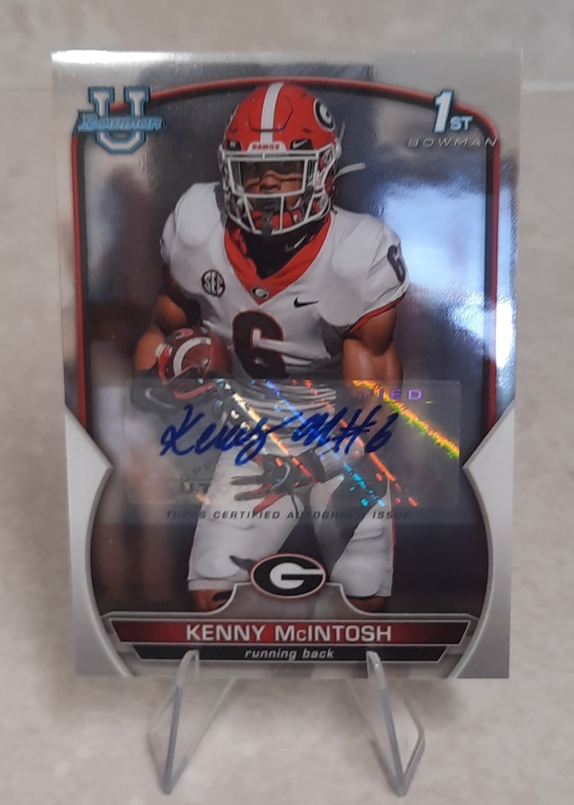 Kenny McIntosh 2022 Bowman University Chrome #44 Auto