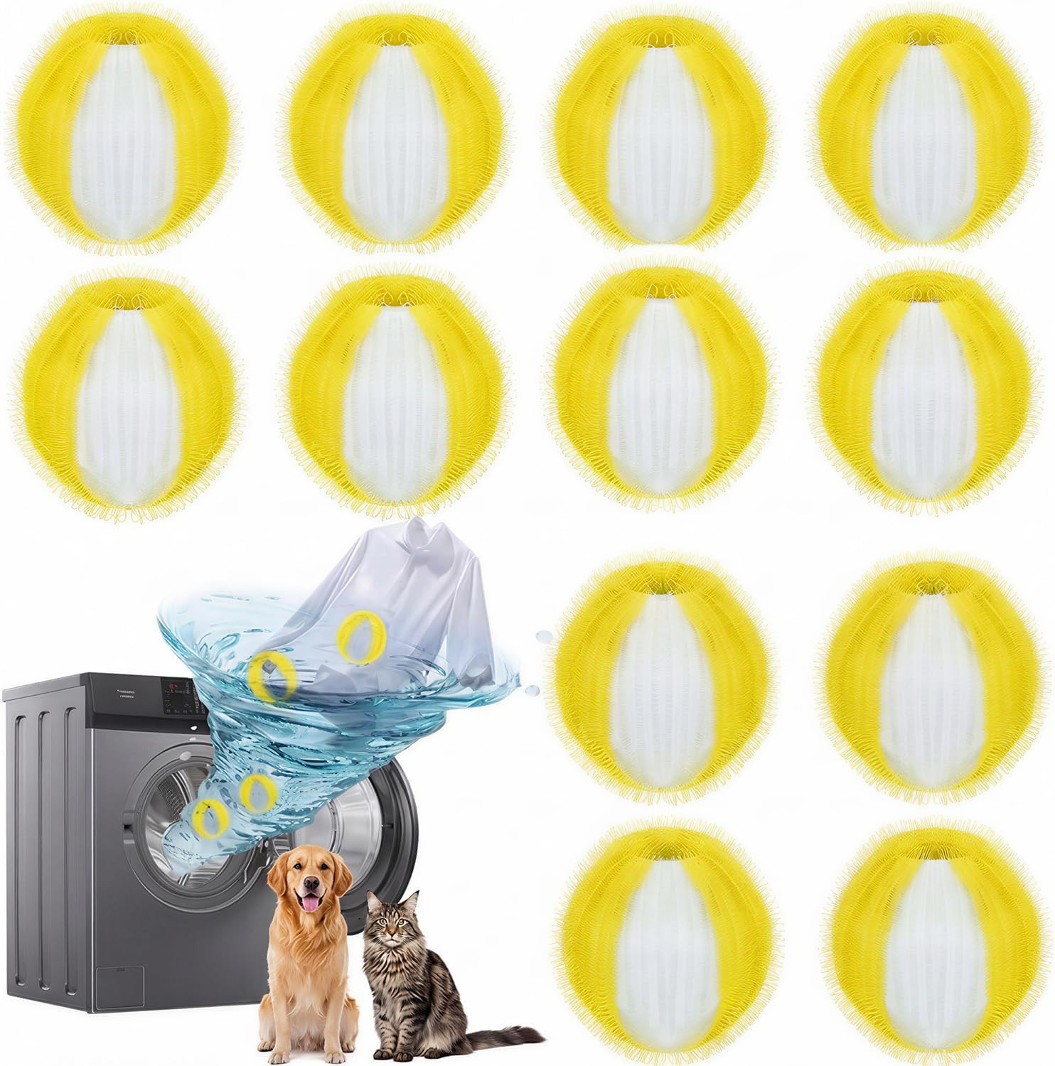 Dissolvant poils d'animaux lave-linge pour éliminer les peluches de chat et chien en machine