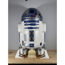 Star Wars R2-d2 Trash Can White Blue Silver Robot Droid Foot Pedal Decor 2008