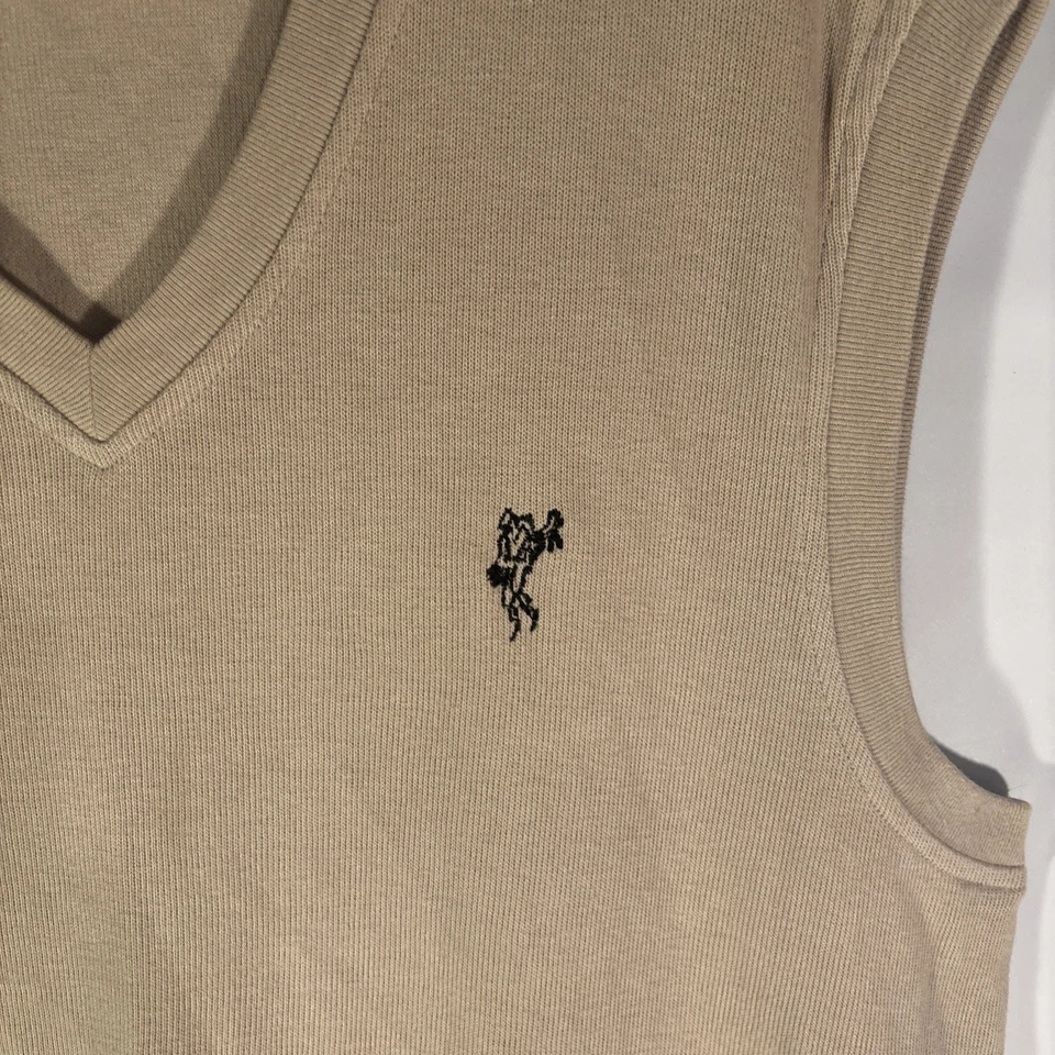 Chaleco Suéter Ashworth De Colección Talla L Para Hombres Beige Tejido Golf Sin Mangas Camiseta sin Mangas Foto 3 de 4