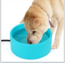 Heated Water Bowl for Cats  Dogs, 3.2L Heated Dog Bowl, Outdoor Heated