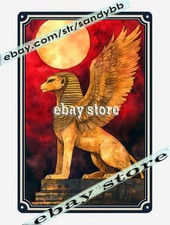 Sphinx Guardian Metal Tin Sign Egyptian Desert Beast desert guardian