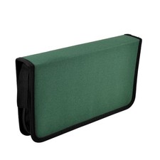 Zipper Closure Portable Disc CD DVD Storage Organizer Container Holder Green Zipper Closure Portable Disc CD DVD Storage Organizer Container Holder Green - Image 1