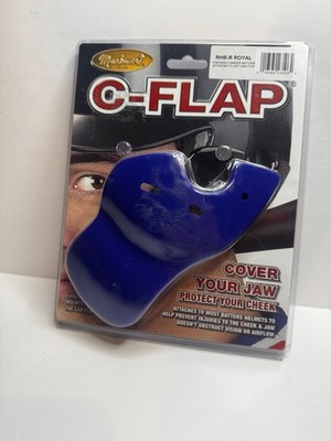 Brand New Blue C-Flap Jaw Guard   Right-Handed Hitter Protection