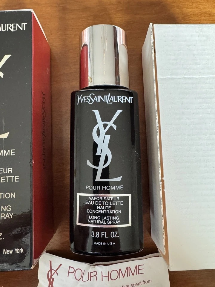 YSL Pour Homme Alta Concentración YSL edt 3.8 FL Oz De Colección 1984. Botella sellada Foto 3 de 4