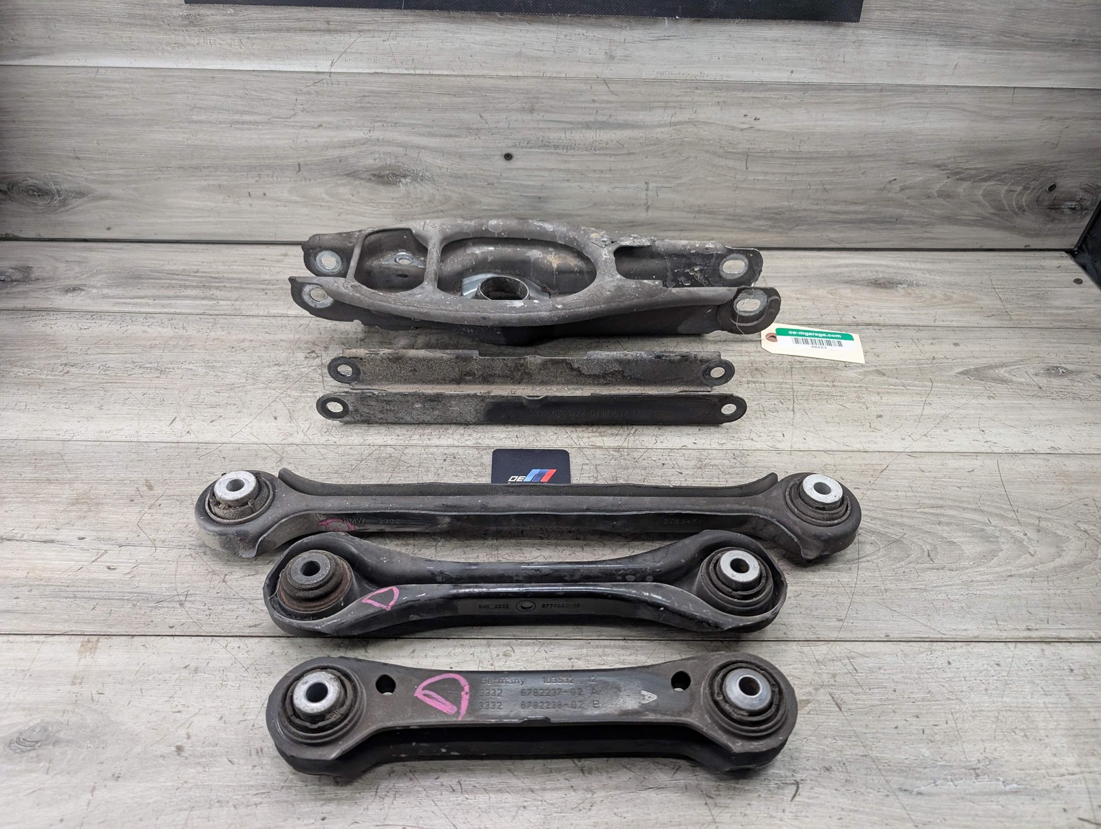 OEM BMW E82 E90 E92 E93 Rear Left Driver Upper Lower Control Arm Wishbone SET