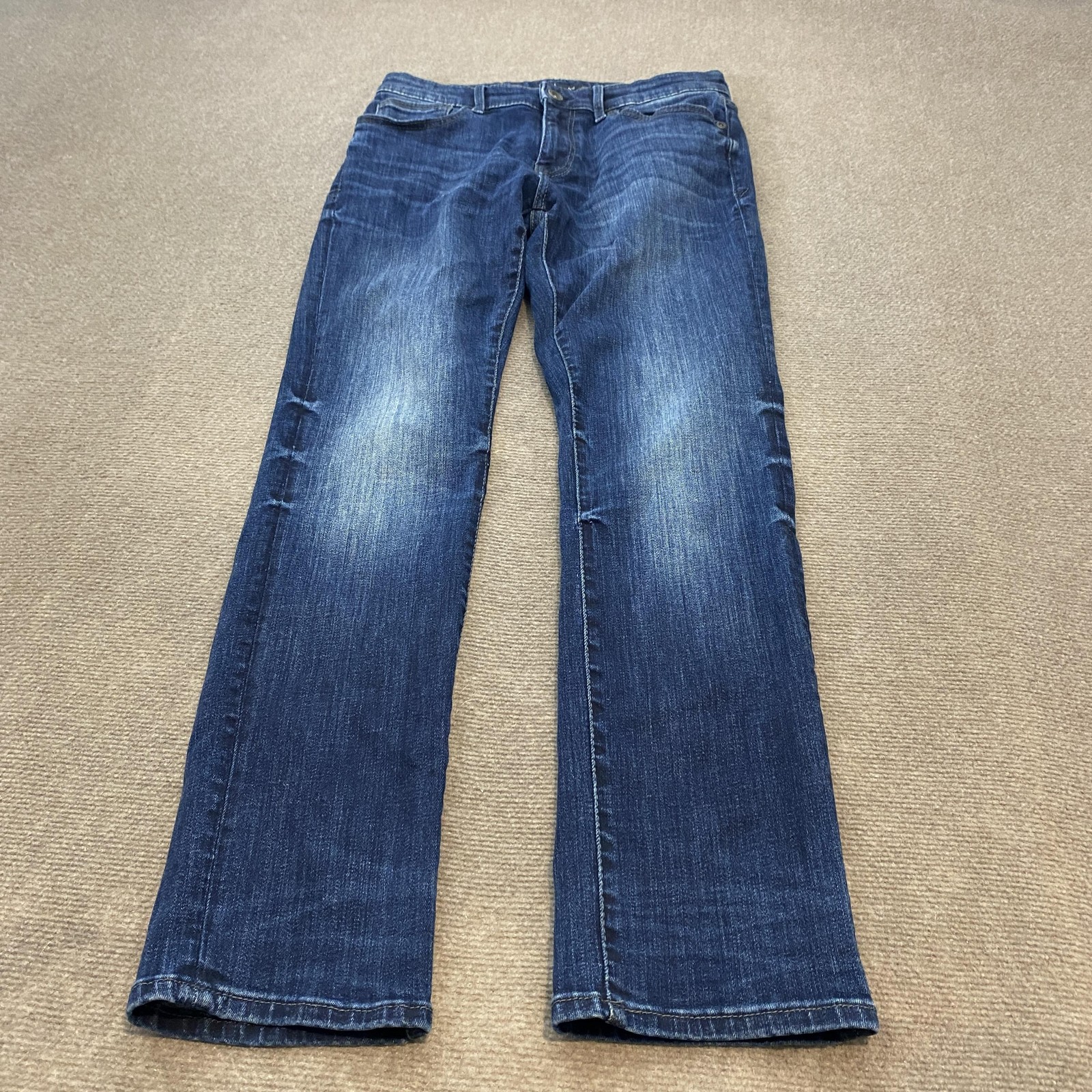 BKE Alec Jeans Mens 33x32 Blue Straight Leg Medium Wash Stretch Denim Whiskered