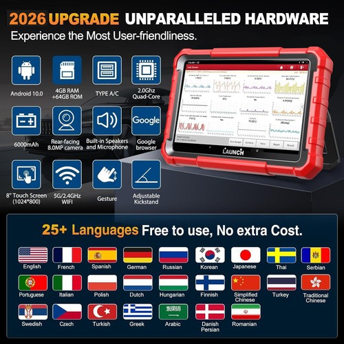 2026 LAUNCH X431 Pro Elite V+ PRO 5 OBD2 Diagnostiqueur TOUT SYSTÈME ECU Codage - Photo 39/48