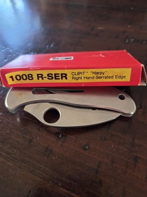 Spyderco Harpy Stainless Steel Serrated Edge C08 S -DISCONTINUED NIB