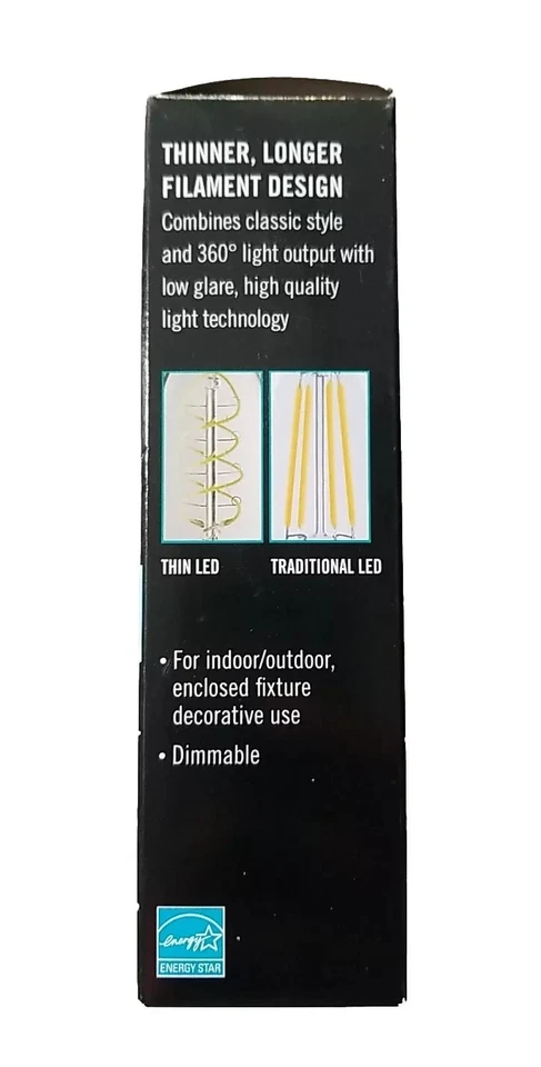 Ecosmart 40 Watt LED Dimmable DAYLIGHT Clear Glass Candelabra Bulbs 3 X (3 Pack) - Image 4 of 4