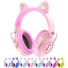Dr.meter EM200 Noise Cancelling Headphones for Kids Cute Cat Ear Muffs