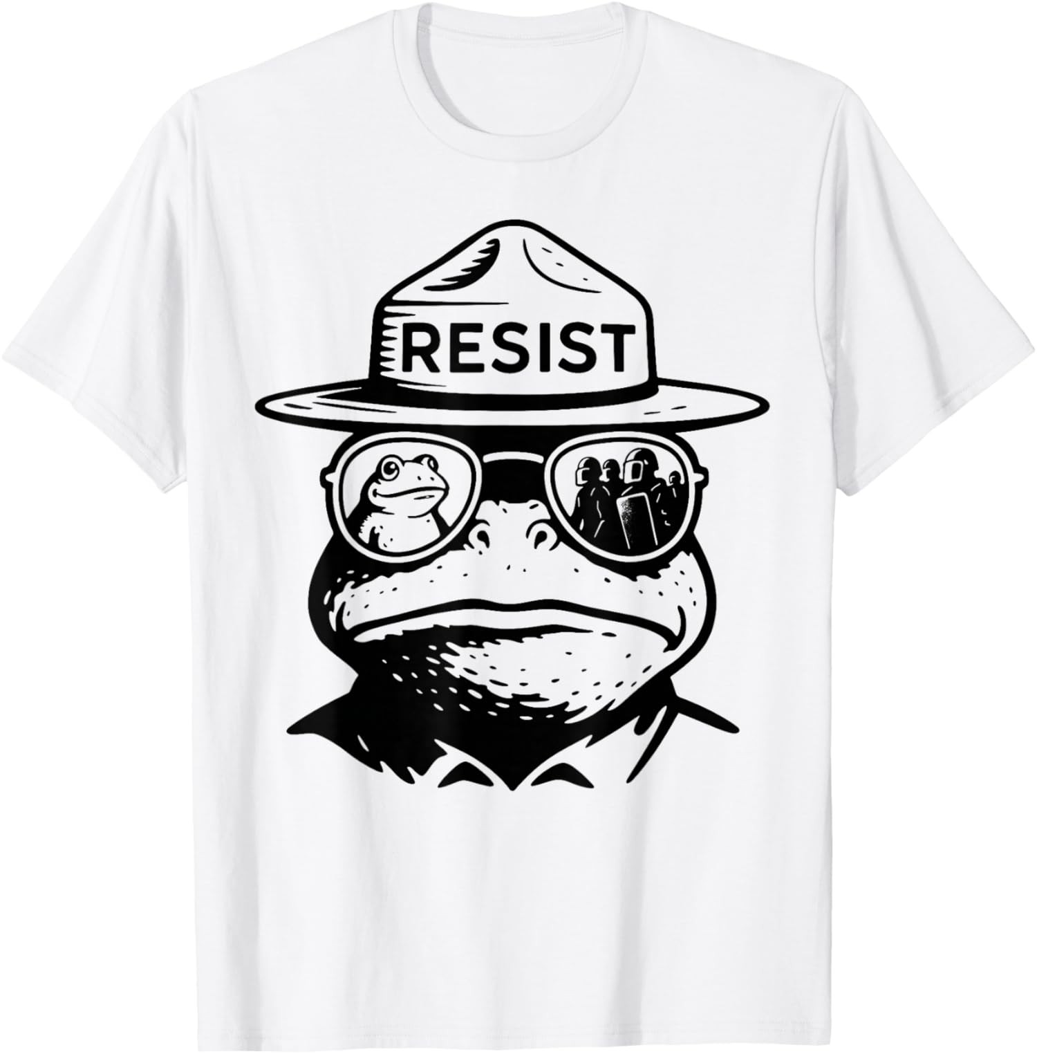 Portland Frog Funny City Art Portland Frog Protest Unisex T-Shirt