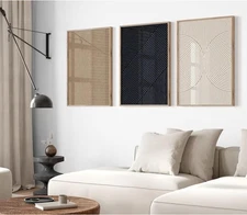 Modern Abstract Pictures Wall Art Boho Neutral Canvas Wall Art Minimalist Wall D