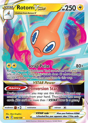 Pokemon Crown Zenith Full Art Rotom VSTAR 046/159 - Near Mint (NM)