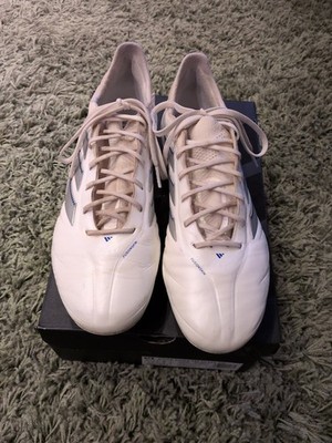 Adidas Copa Pure III Elite FG, Weiß/Silber/Blau, Größe 42