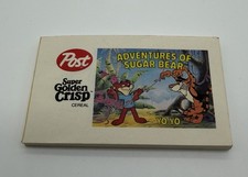 Libro abatible vintage post oso de azúcar súper dorado crujiente cereal promoción animado