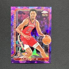 2025-26 Topps Chrome Sapphire Trey Murphy 75/75 Bookend Purple Refract Pelicans