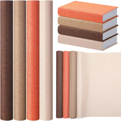 4 Pcs Book Cloth Bookcover Fabric Surface with Paper Backed Book Binding Cloth F