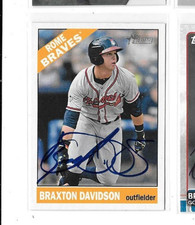 2015 Topps Heritage Minors BRAXTON DAVIDSON RC AUTO Signed IP COA Braves
