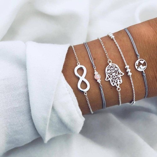 Conjuntos de pulseras bohemias multicapa boho encanto pulseras 19 estilos nfs - Imagen 15 de 36