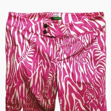 Lilly Pulitzer Floral Pants Womens 2 Pink White Palm Beach